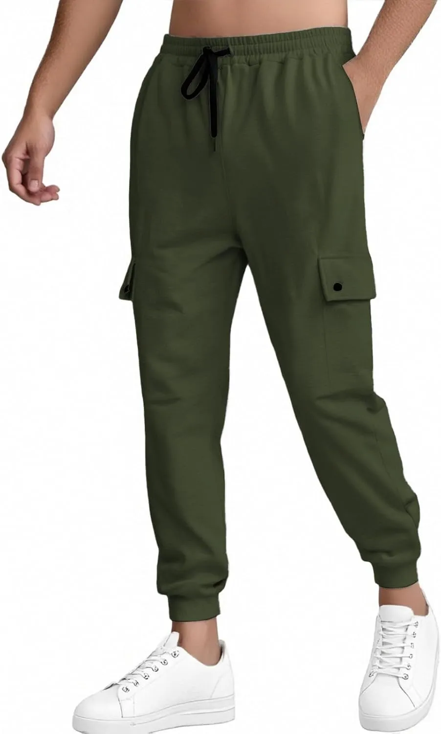 Mens Sweatpants with Pockets Jogger Jeans Linen Thermal Stretch Hiking Joggers Resort Wear Yoga Big and Tall Cargo
