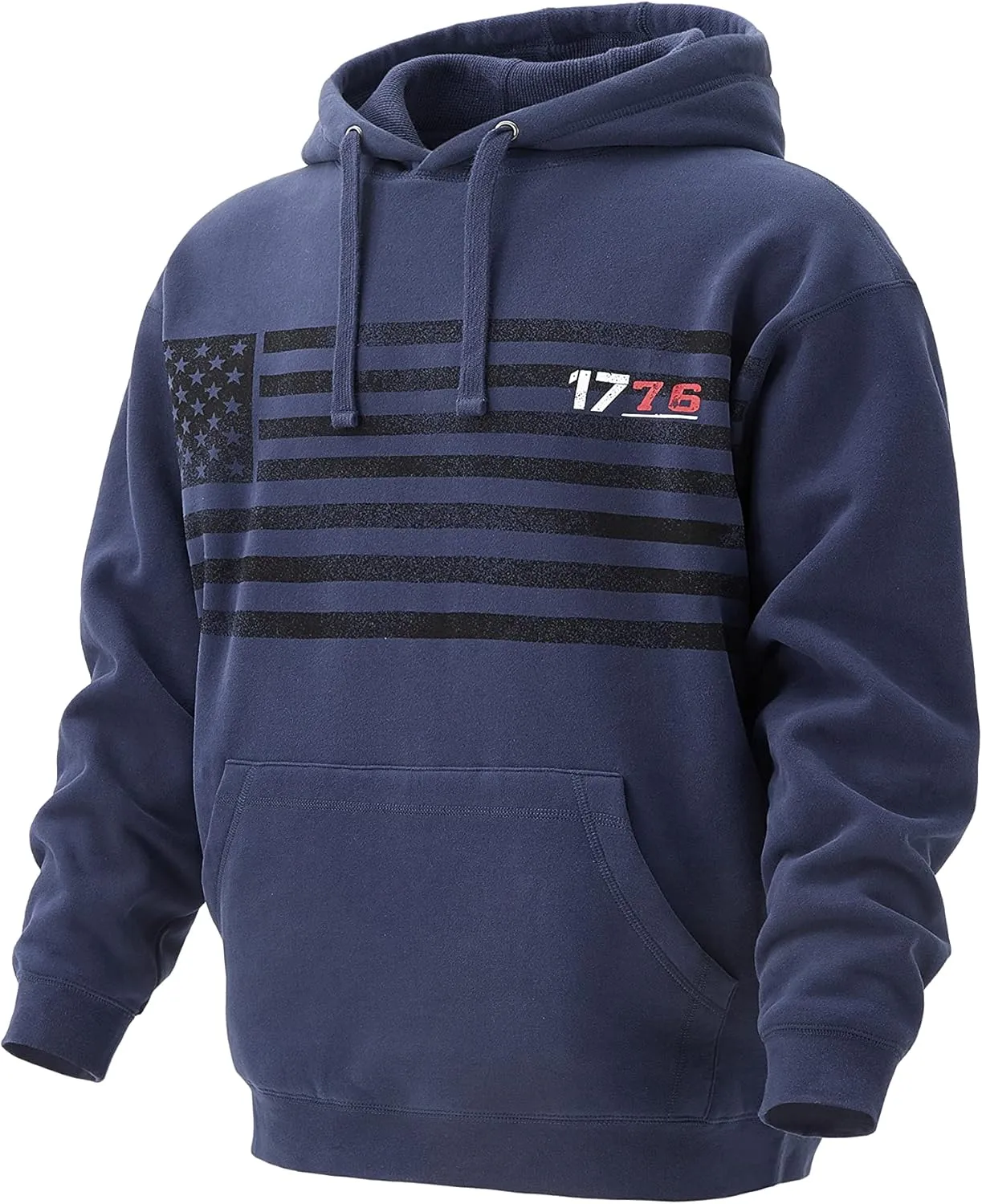 Men's USA Flag Patriotic Hoodie Ultra Soft Heavyweight Sweatshirt