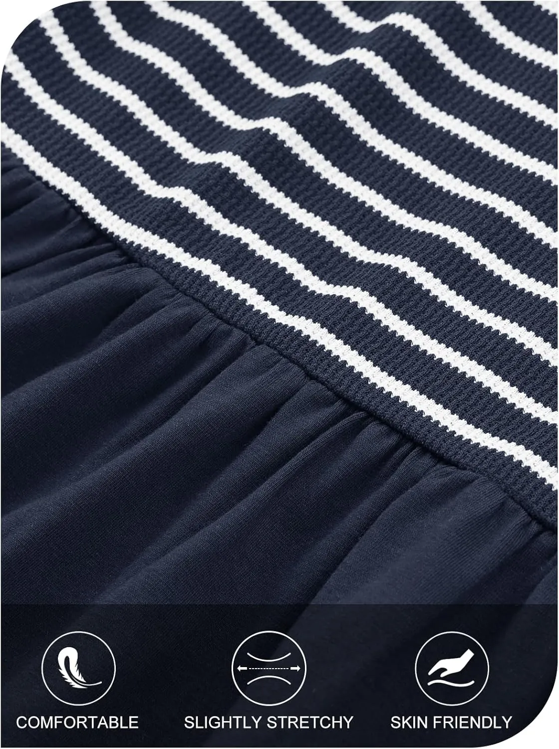 MEROKEETY Women's Summer Sleeveless Sundress Casual Striped Patchwork Mini Tank Dress with Pockets