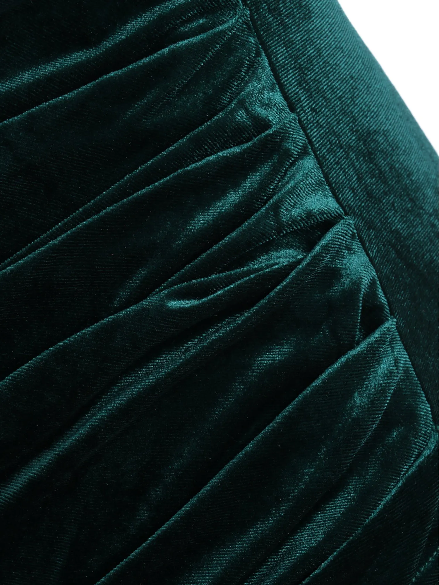 Midsize Sleek Velvet Shirring Dress