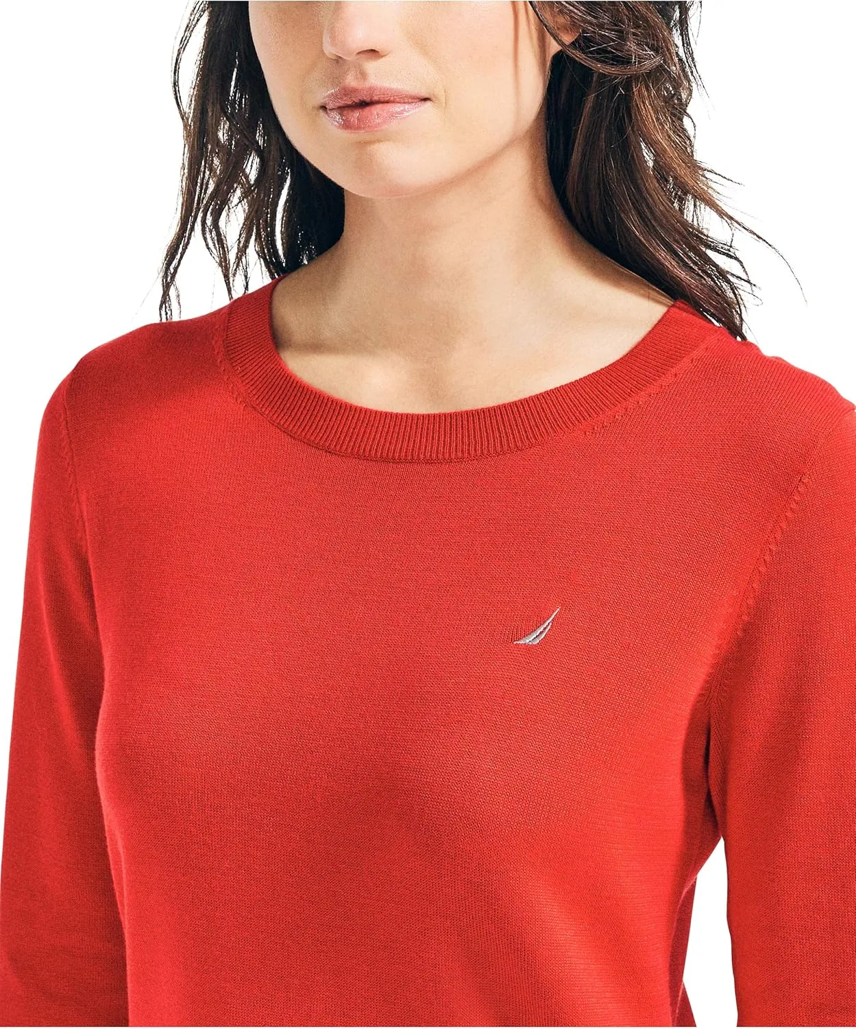 Nautica Women's Sustainably Crafted Super Soft Crew Neck Sweater