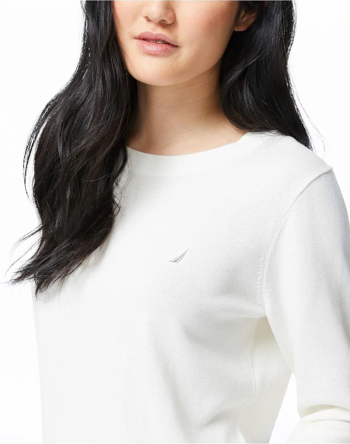 Nautica Women's Sustainably Crafted Super Soft Crew Neck Sweater