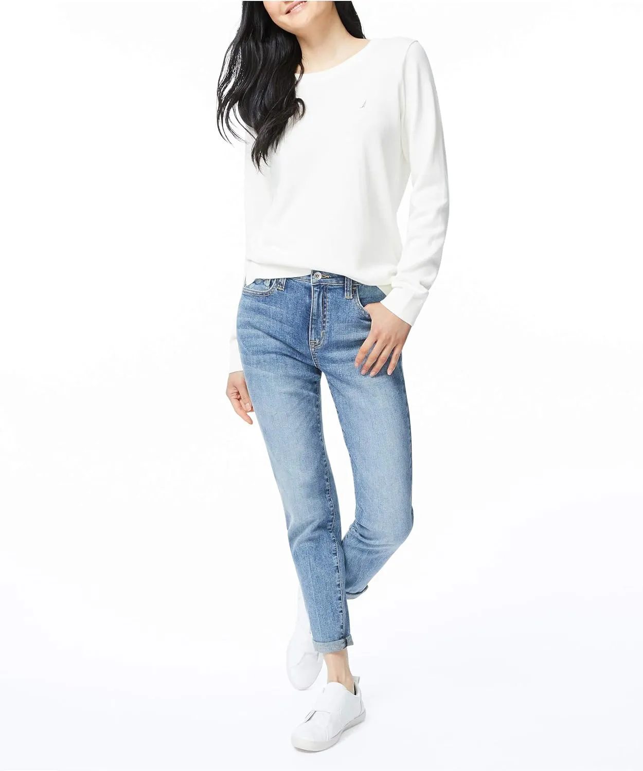 Nautica Women's Sustainably Crafted Super Soft Crew Neck Sweater