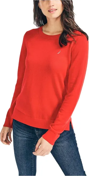 Nautica Women's Sustainably Crafted Super Soft Crew Neck Sweater