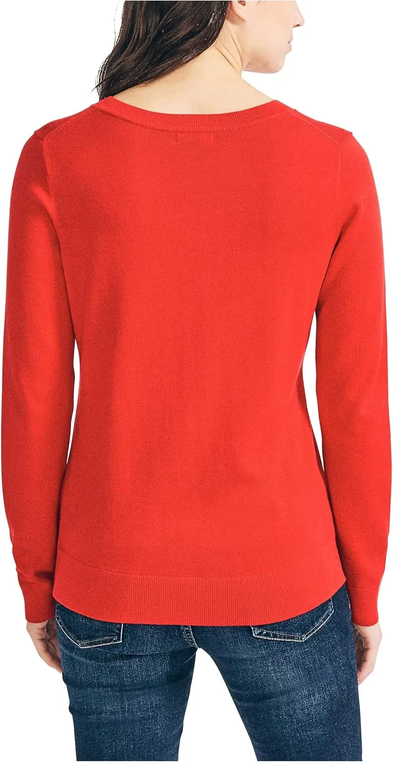 Nautica Women's Sustainably Crafted Super Soft Crew Neck Sweater