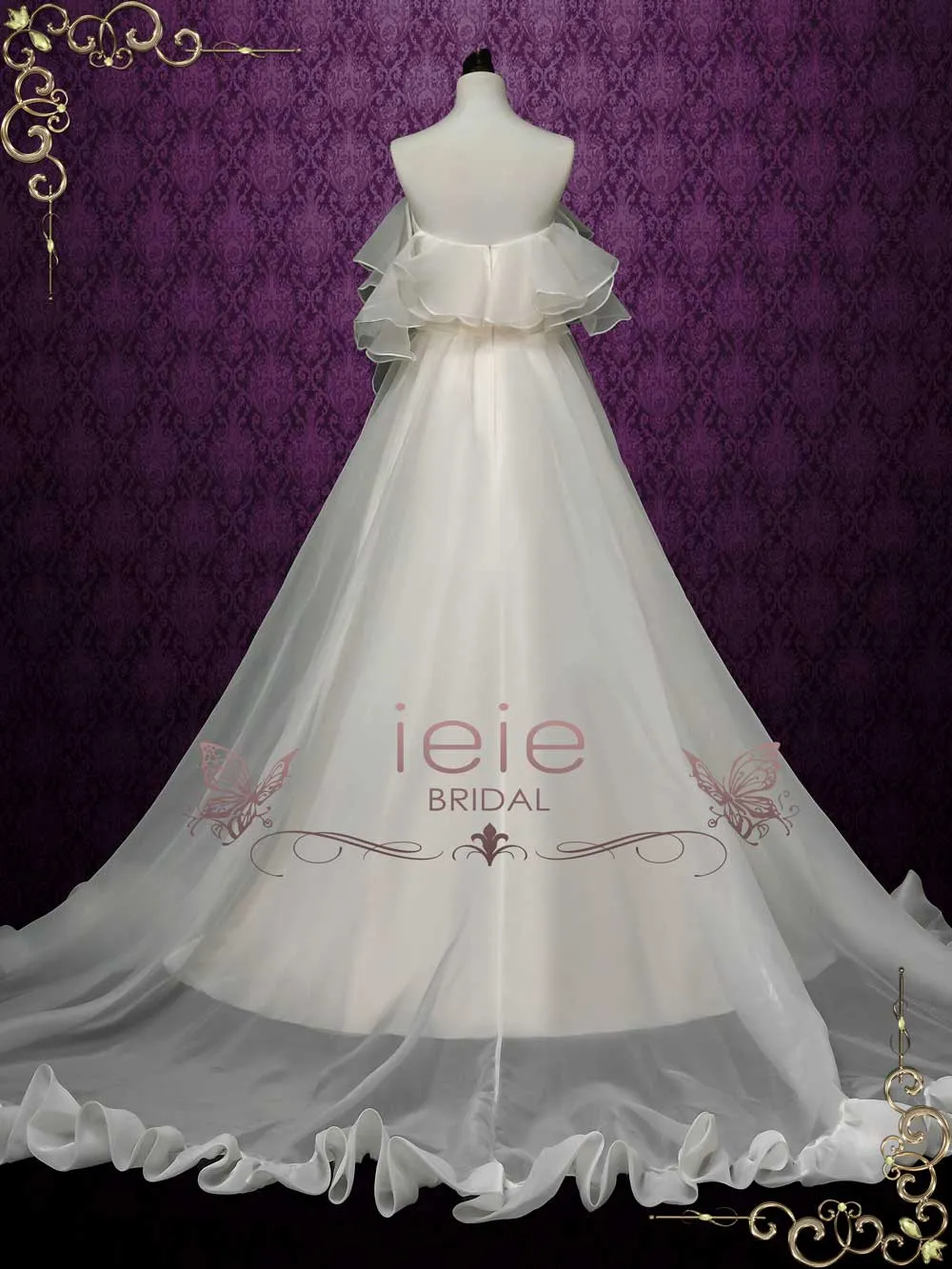 Off the Shoulder Organza Ruffles Wedding Dress VIVIENNE