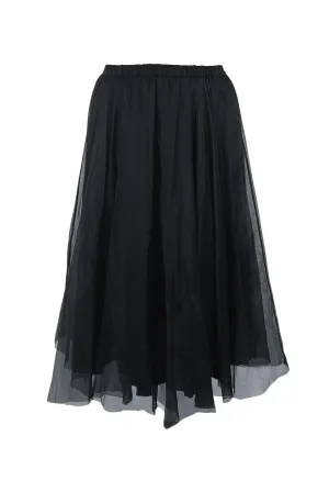 Organza Maxi Skirt in Black