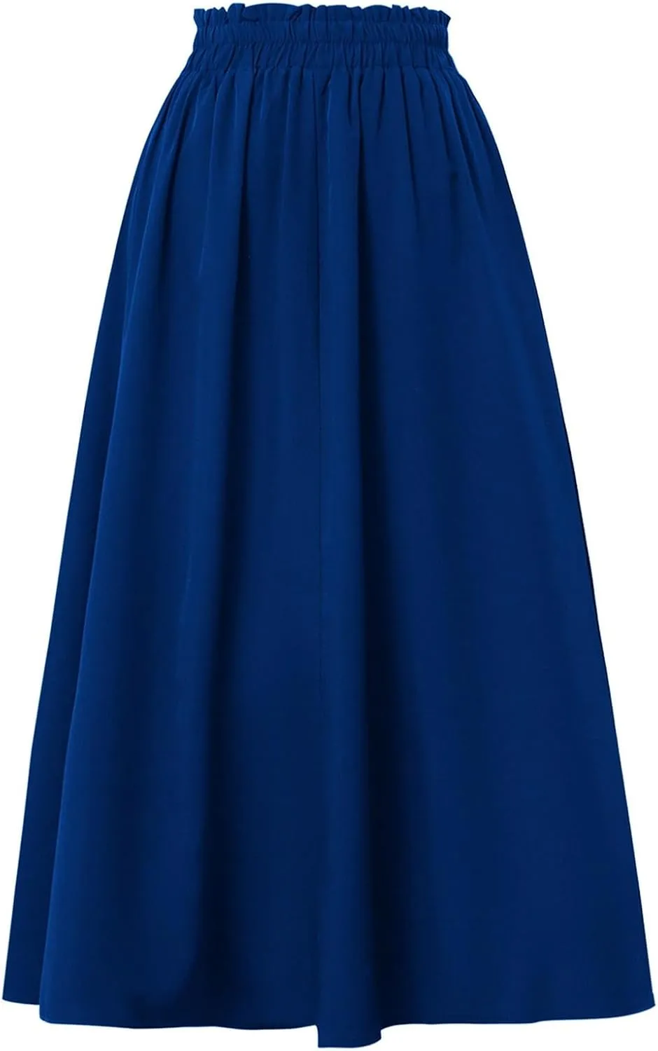 Palaver Long Skirt for Women Summer Floral Tiered Elastic High Waisted Maxi Skirts Vacation A-Line Flowy Swing Boho Skirts