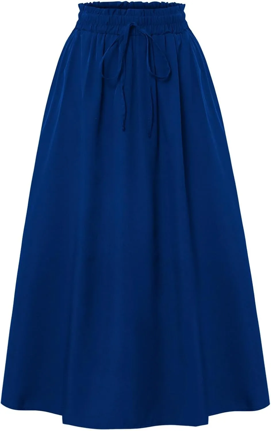 Palaver Long Skirt for Women Summer Floral Tiered Elastic High Waisted Maxi Skirts Vacation A-Line Flowy Swing Boho Skirts