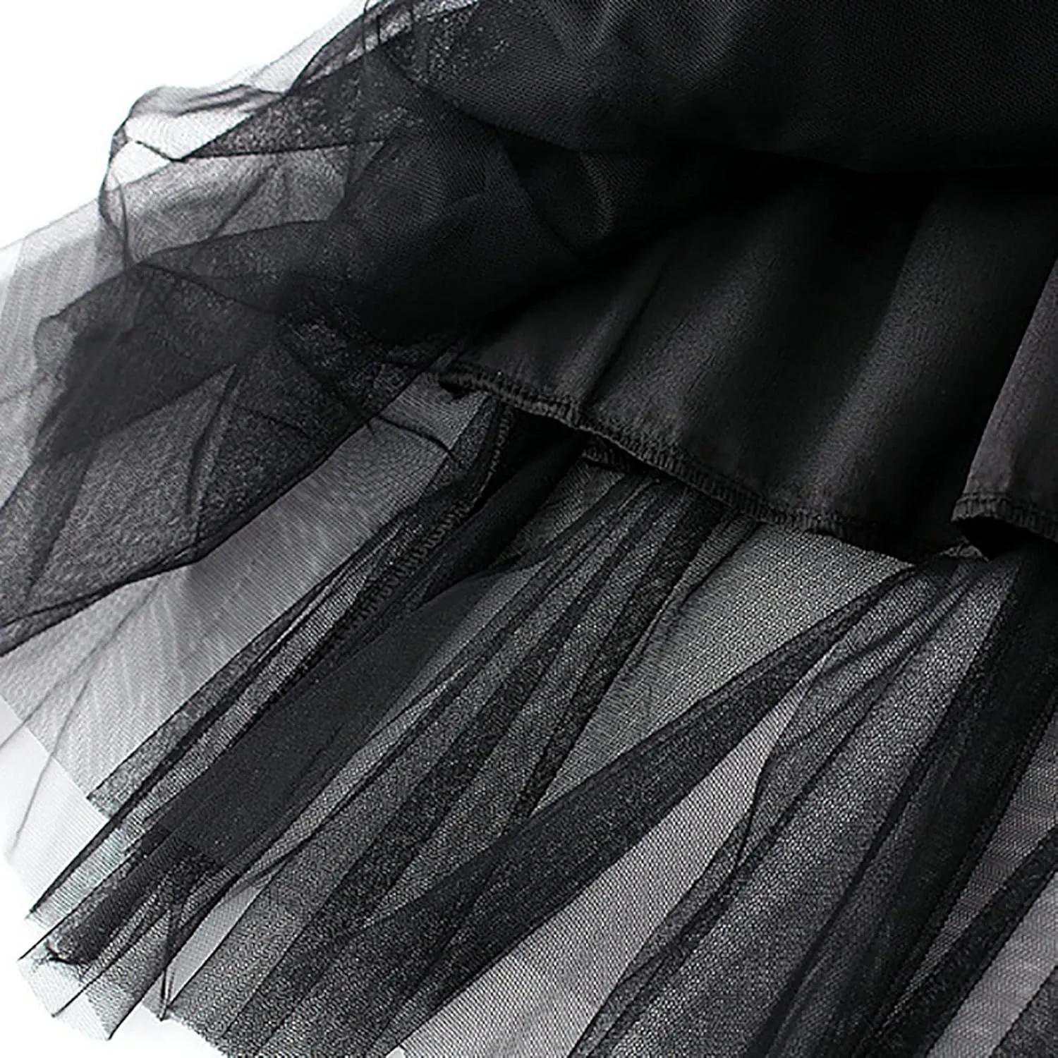 Pleated Mesh Skirts for Women High Waisted Multi-Layer Long Maxi Skirt Flowy Cute Tulle Going Out Work Cake Skirts
