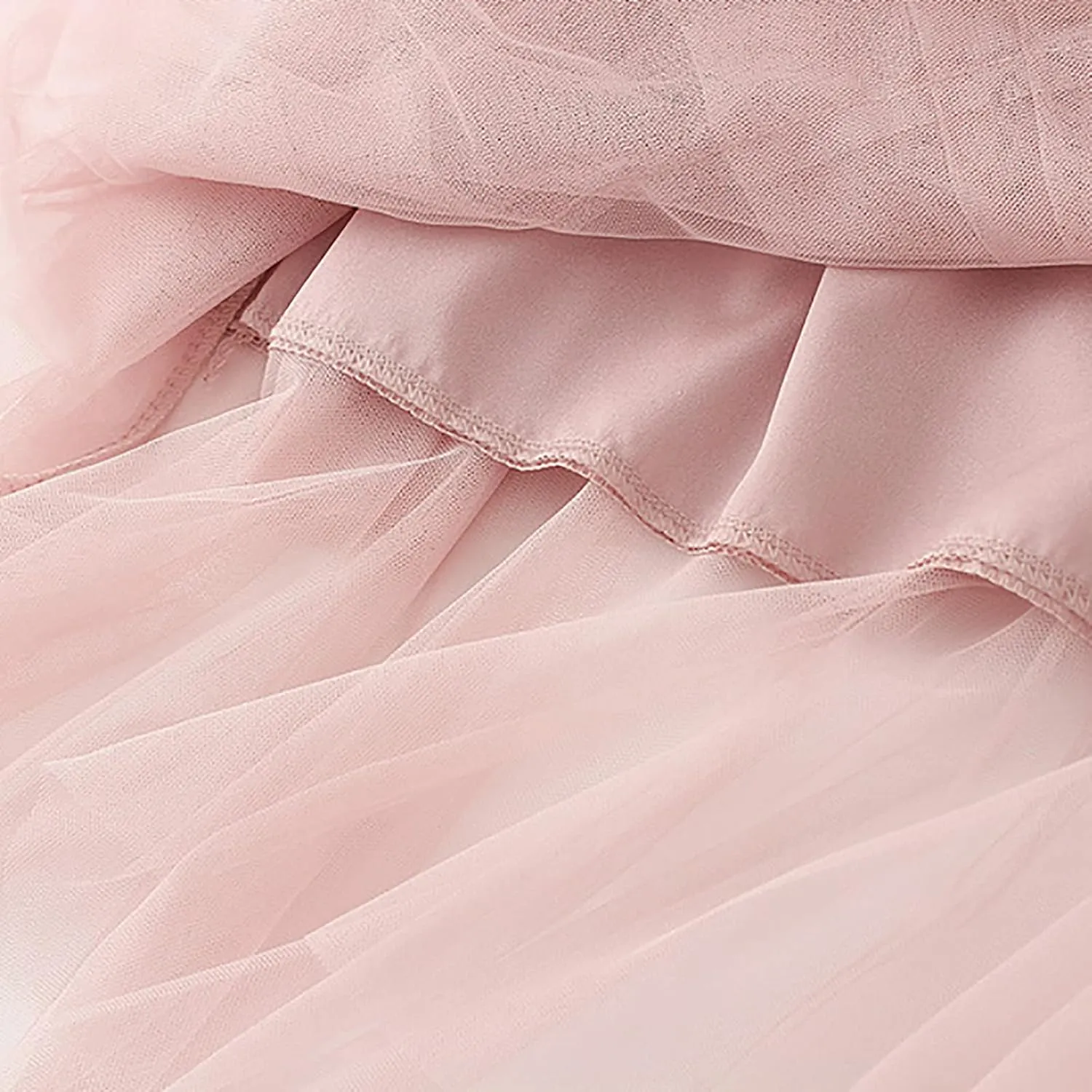 Pleated Mesh Skirts for Women High Waisted Multi-Layer Long Maxi Skirt Flowy Cute Tulle Going Out Work Cake Skirts