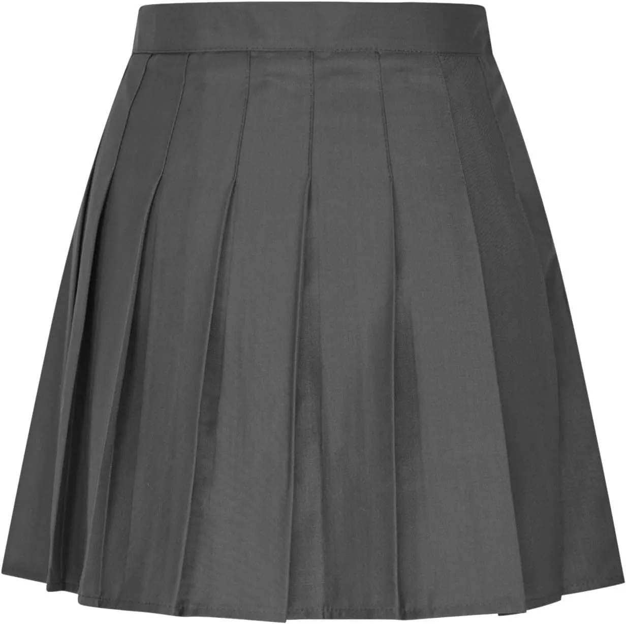 Pleated Skirts for Women High Waisted Zipper Solid Color Athletic Skater Cheerleading A Line Mini Skirt with Shorts