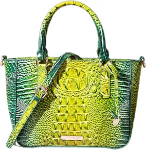 PU Leather Top Handle Handbag for Women Vintage Crocodile Print Large Capacity Satchel Daily Work Crossbody Shoulder Bagbag1007OWOISS
