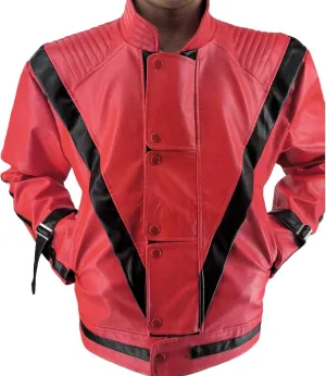 Red Leather Jacket for Audlts Kids Tolloder Dance Costumes Celebrate Festival Dress Halloween