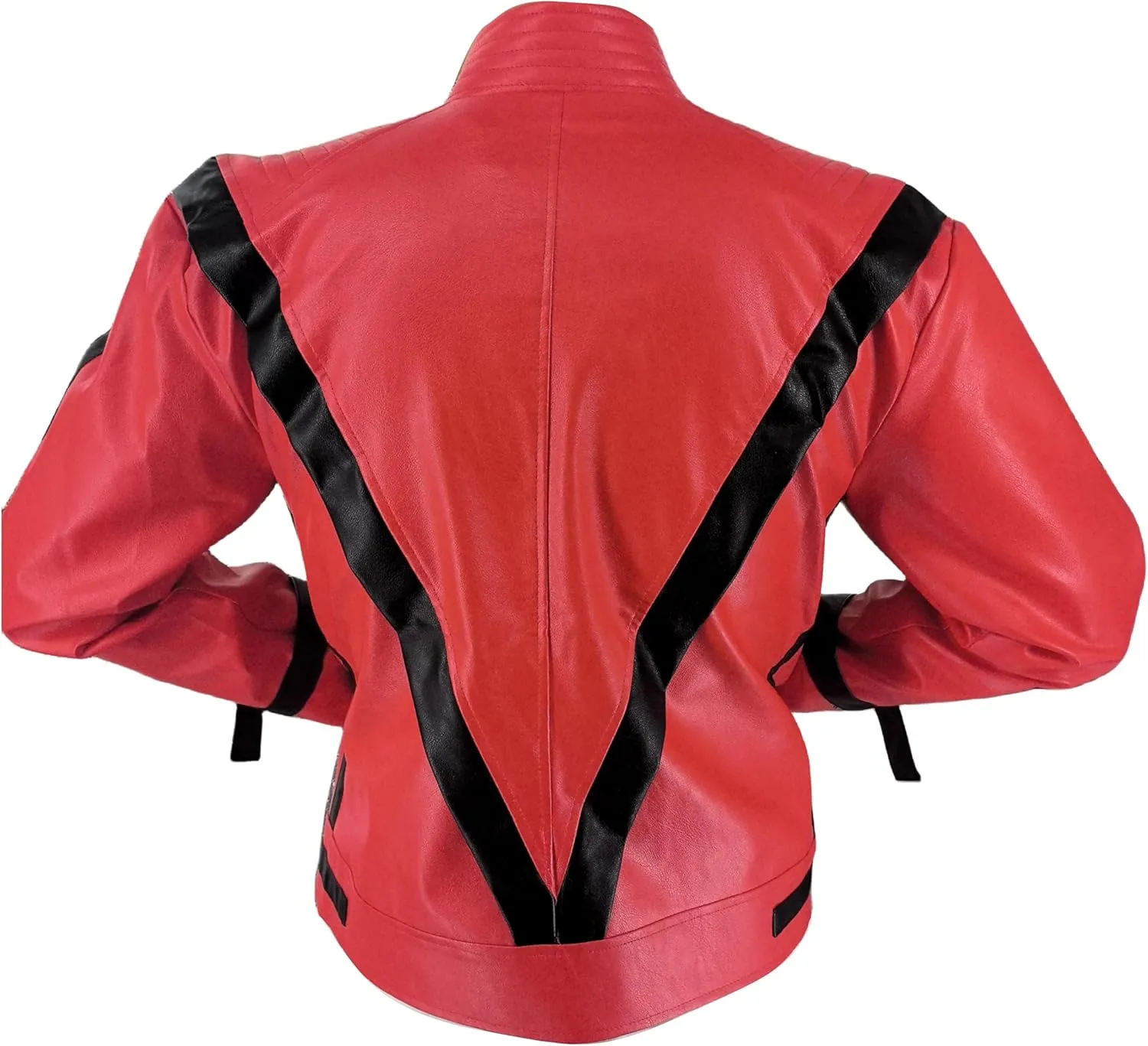 Red Leather Jacket for Audlts Kids Tolloder Dance Costumes Celebrate Festival Dress Halloween