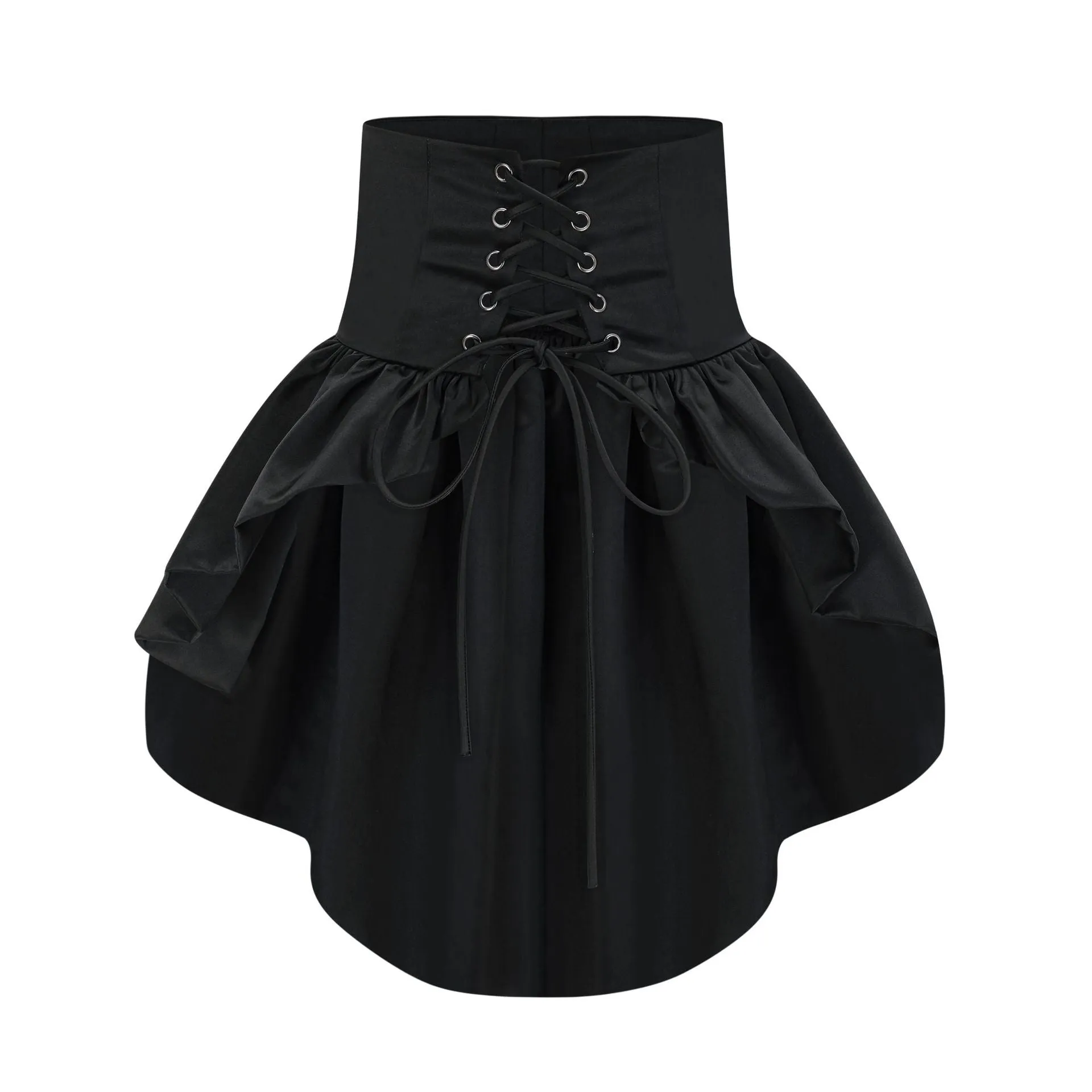 Retro Puffy Sleeve Sweetheart Floral Organza Two-piece Prom Dress