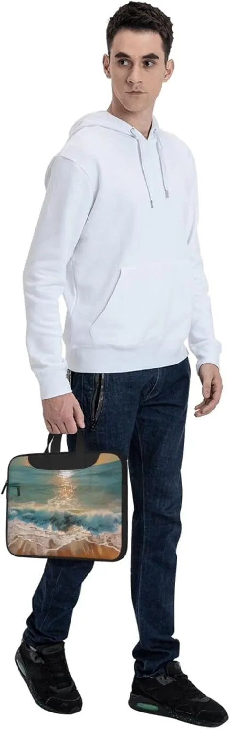 Romantic Beach Print Laptop Tote Bag Laptop Tote Bag Travel Bag Business Computer Bag Work Bag for Men Women