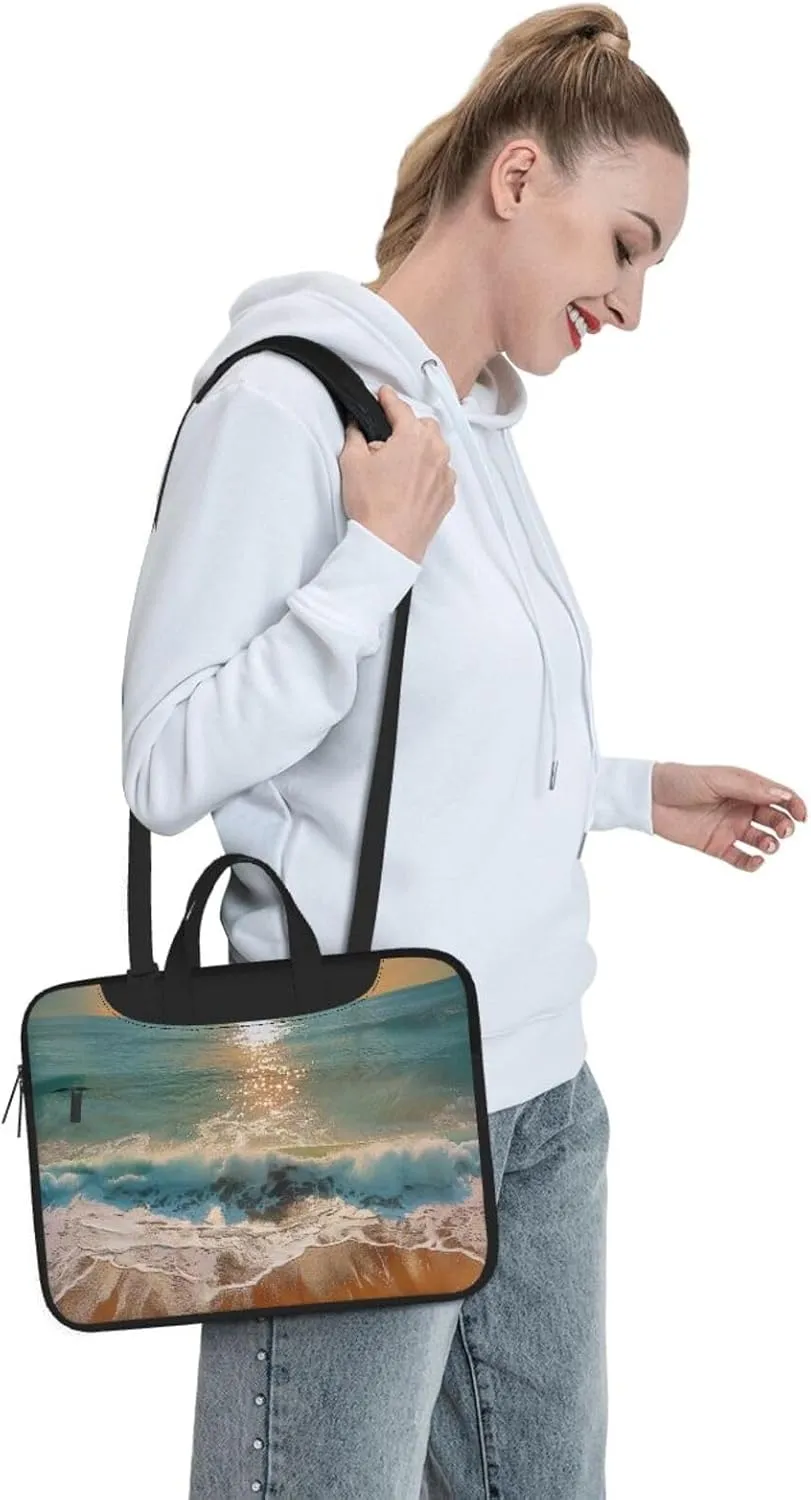 Romantic Beach Print Laptop Tote Bag Laptop Tote Bag Travel Bag Business Computer Bag Work Bag for Men Women
