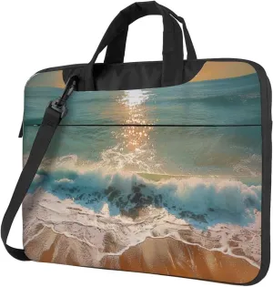Romantic Beach Print Laptop Tote Bag Laptop Tote Bag Travel Bag Business Computer Bag Work Bag for Men Women
