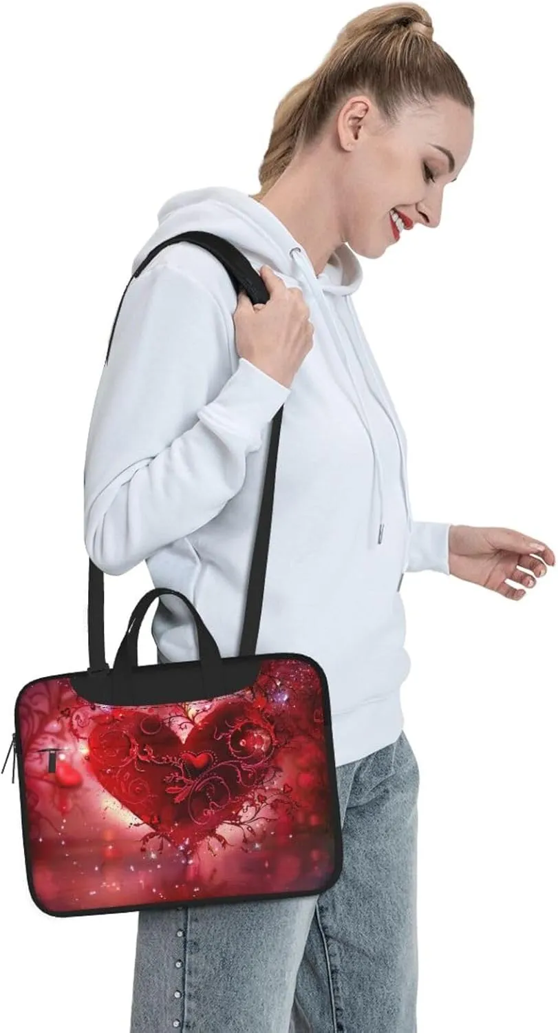 Romantic Heart Laptop Tote Bag Travel Business Computer Bag Work Bag for Men Women