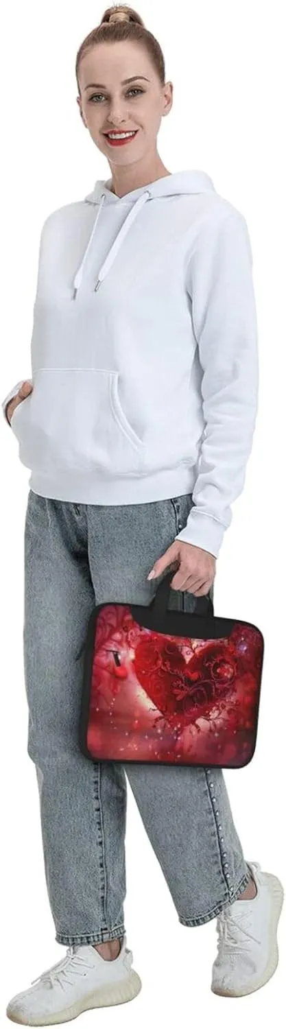 Romantic Heart Laptop Tote Bag Travel Business Computer Bag Work Bag for Men Women