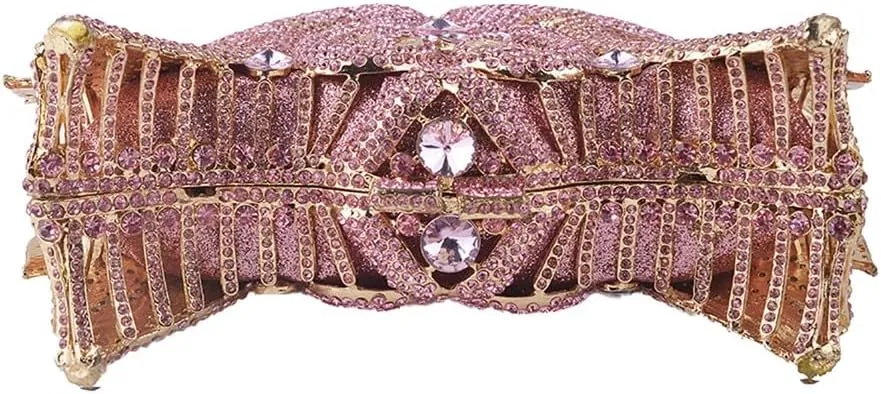 Romantic Swan Crystal Evening Bag Chic Rhinestone Wedding Clutch Bag Sparkly Dating Handbag for Women
