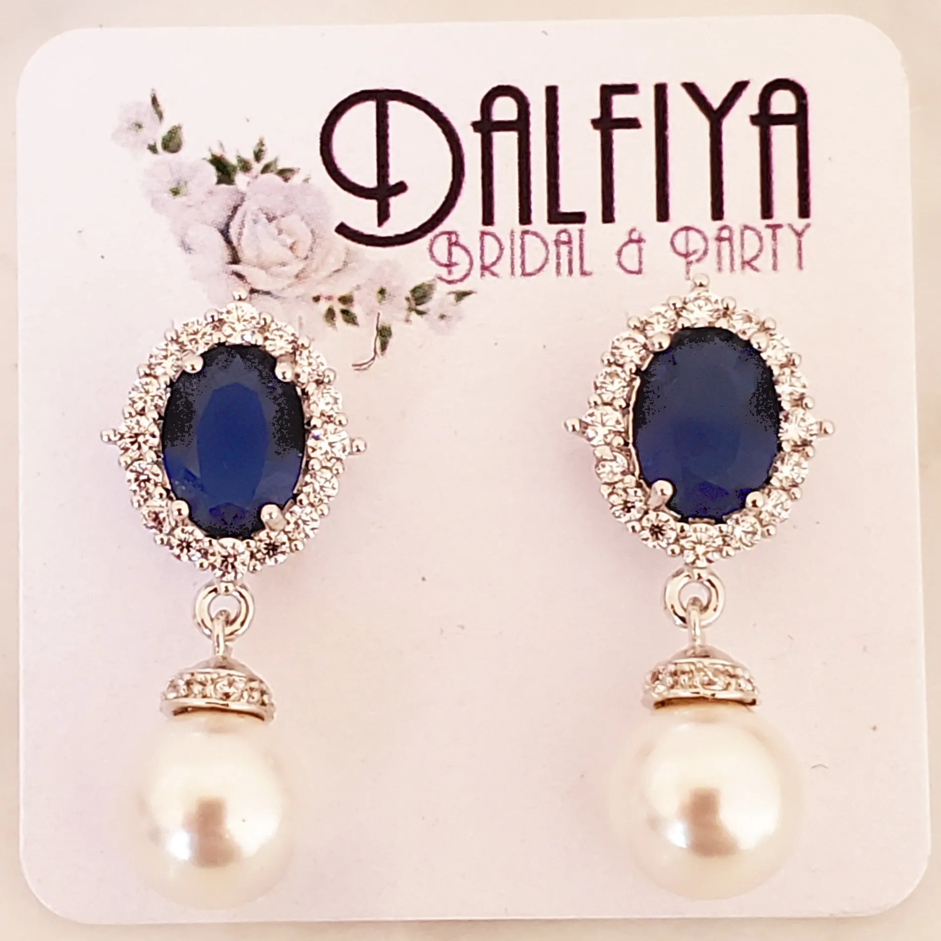 Royal Bride Pearl Drop Wedding Earrings
