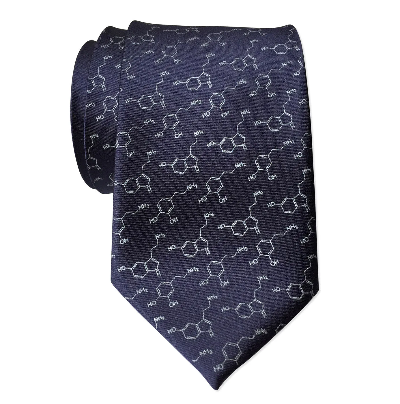 Serotonin & Dopamine Necktie, Happiness Molecules Tie