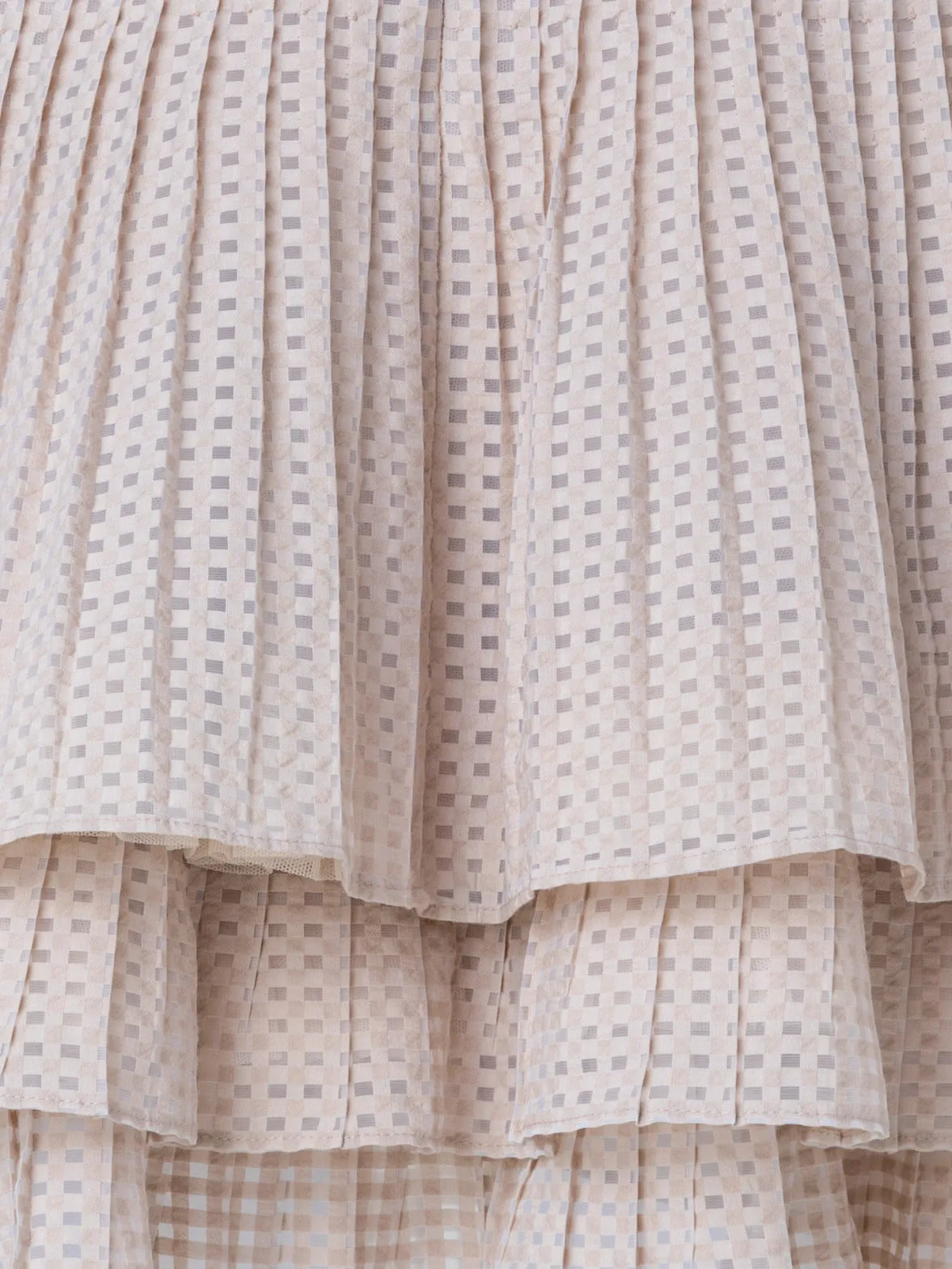 Short A-Line Triple Layer Pliss Skirt