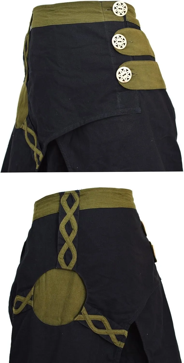 Siamrose Wide Leg Yoga Harem Pants, Baggy Lounge Trousers, Double Layer Cotton in The Front, One Size