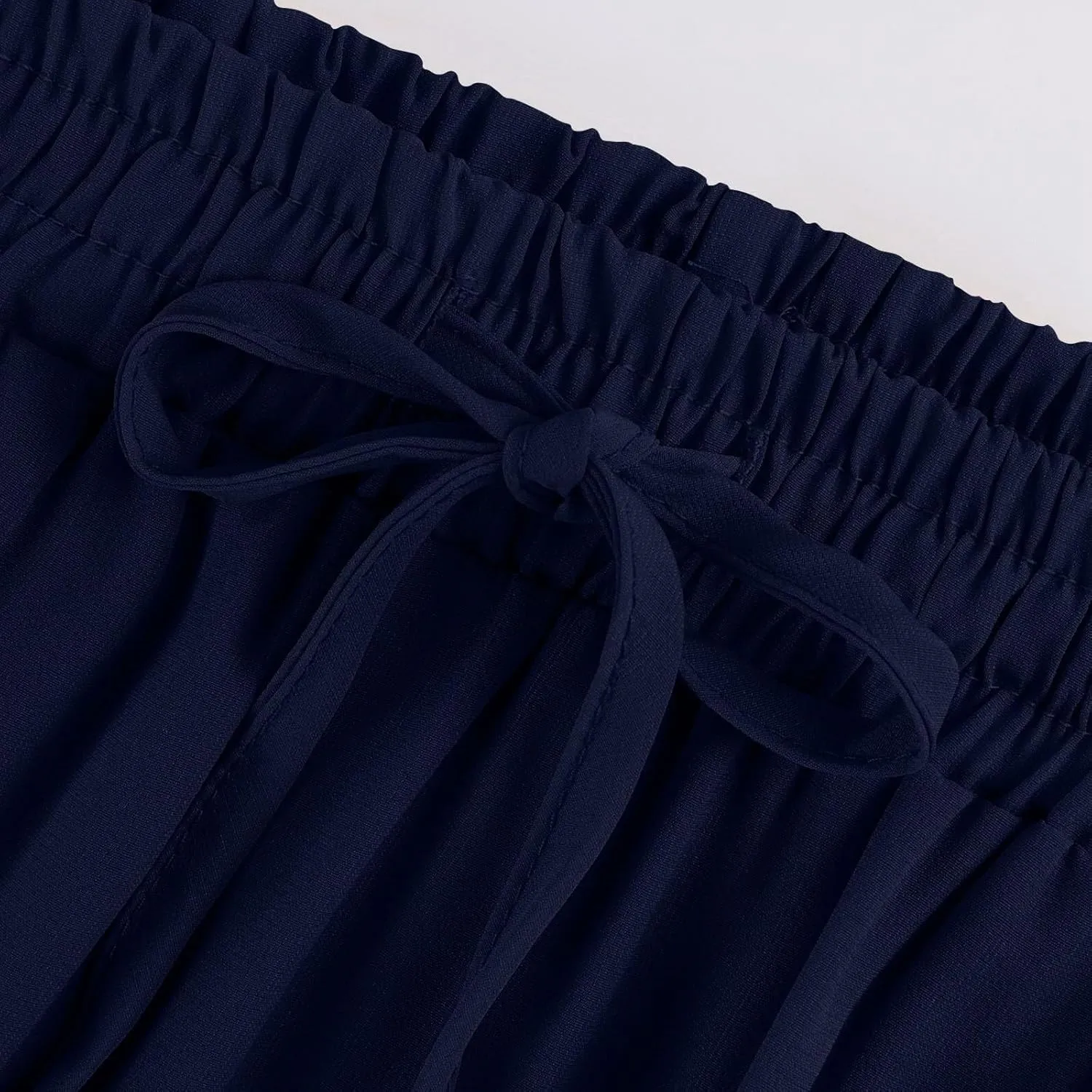 Skirts for Women Summer Flowy Tiered Elastic High Waisted Skirt Vacation Swing Long Solid Maxi Beach Skirts