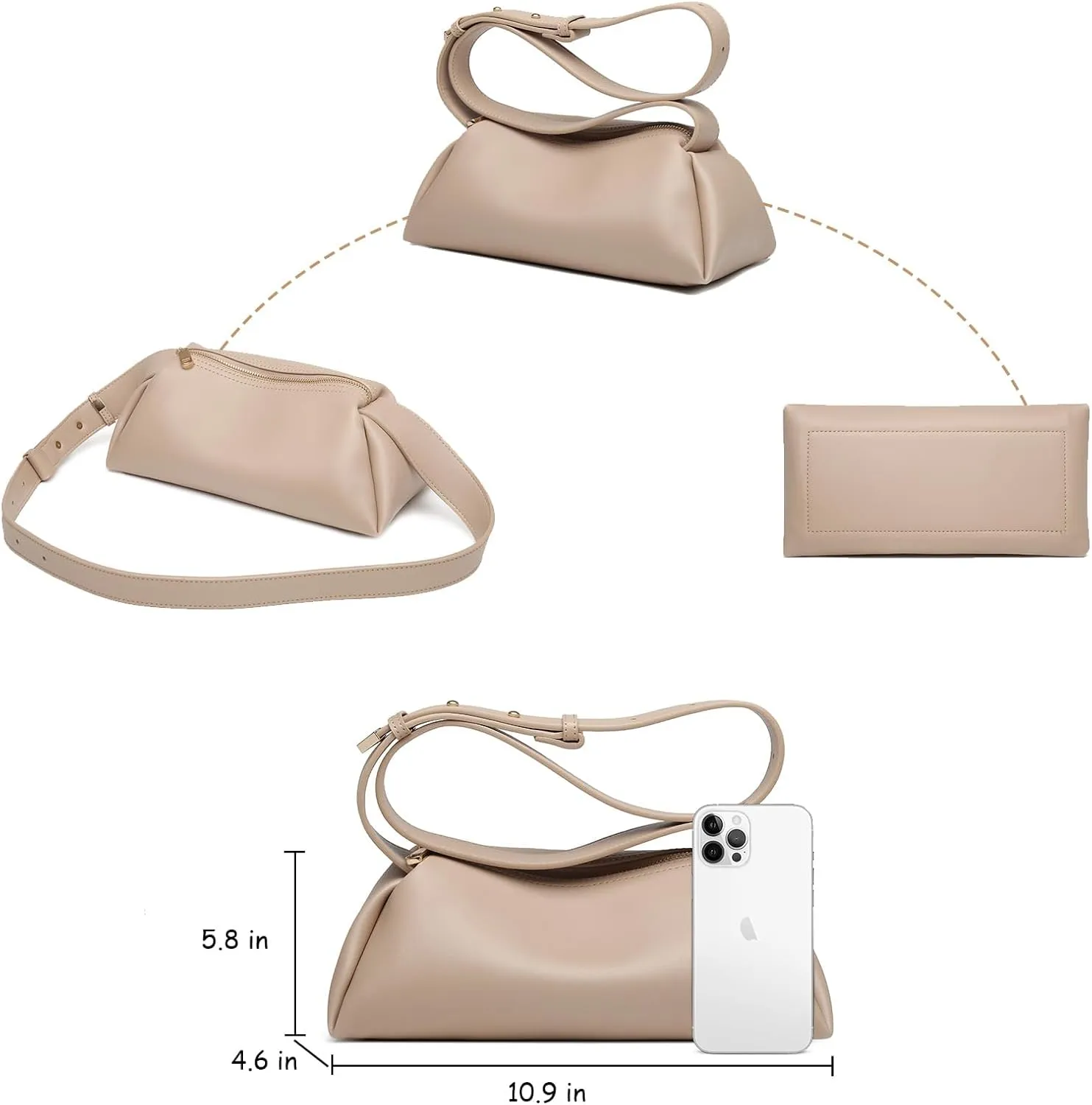 Small Shoulder Crossbosy Bag for Women, Soft Handbag Purse