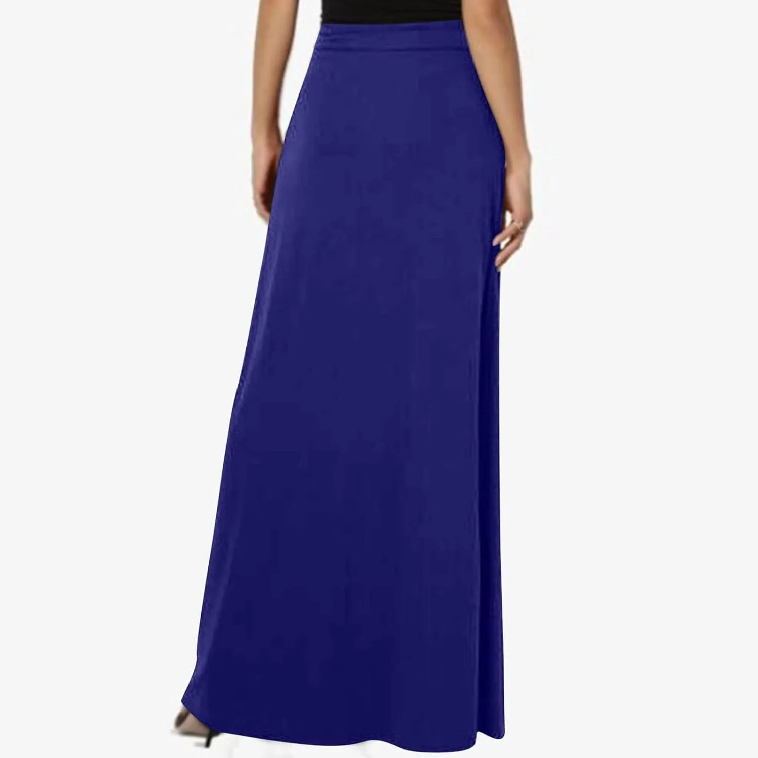 TANGNADE Spring Maxi Skirts for Women 2025 with Pockets Summer Plus Size Trendy Boho Comfy Elastic Waist Long Skirt