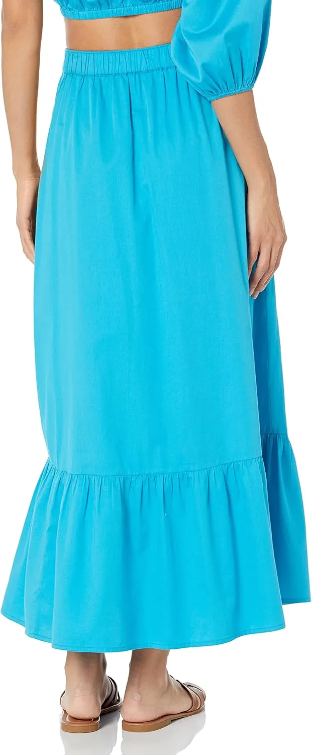 The Drop Women's Anupa Cotton Tiered Midi Skirt