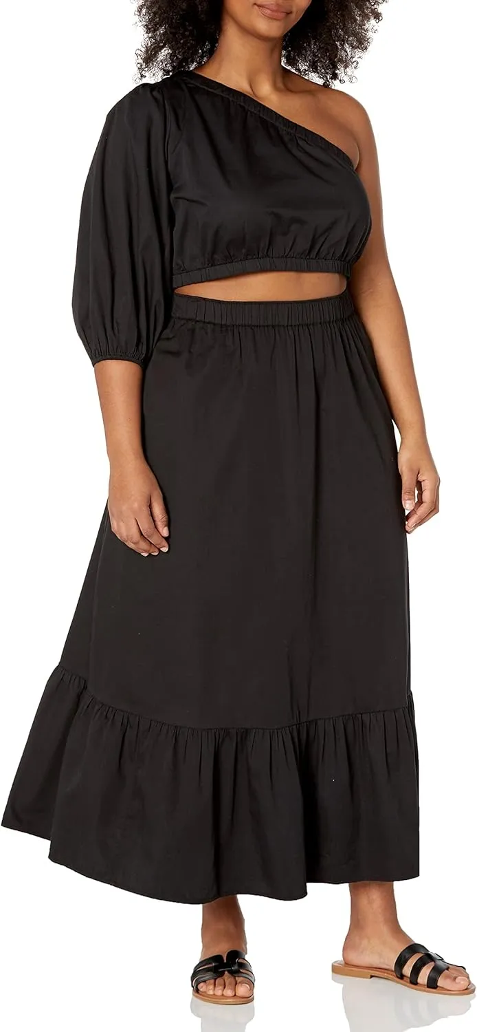 The Drop Women's Anupa Cotton Tiered Midi Skirt