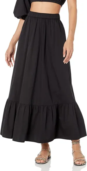 The Drop Women's Anupa Cotton Tiered Midi Skirt