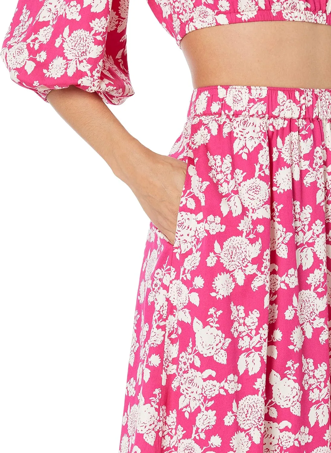 The Drop Women's Anupa Cotton Tiered Midi Skirt