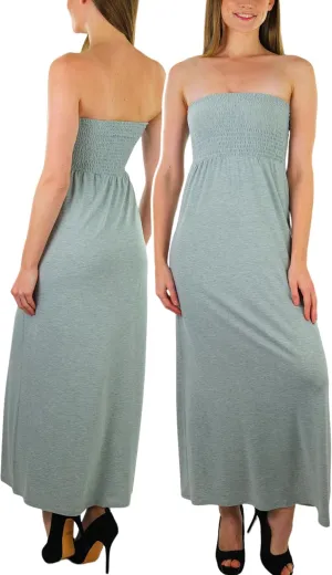 ToBeInStyle Women's Strapless Rayon Tube Dress