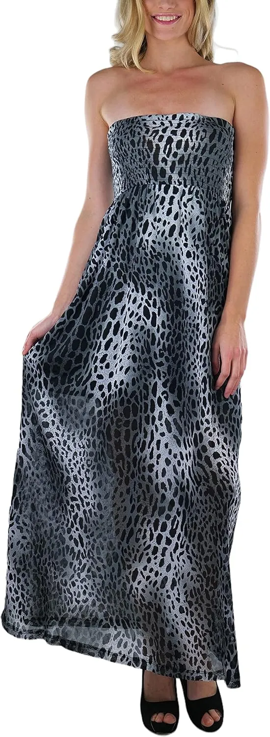ToBeInStyle Women's Strapless Rayon Tube Dress