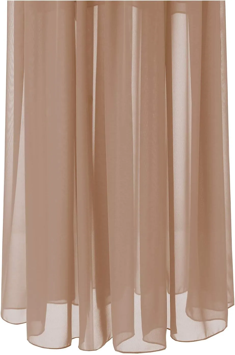 Topdress Women's Chiffon Skirts Elastic High Waist Tea Length A-line Ruffle Beach Skirts