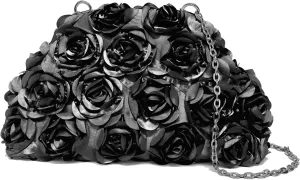 Trendy 3D Floral Clutch Purses for Women Wedding Flower Evening Handbag Party Prom Handbags Crossbody Bag 2025