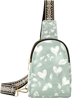 Trendy Green Romantic Valentine's Day Love travel fanny pack leather fanny pack for women for day pack