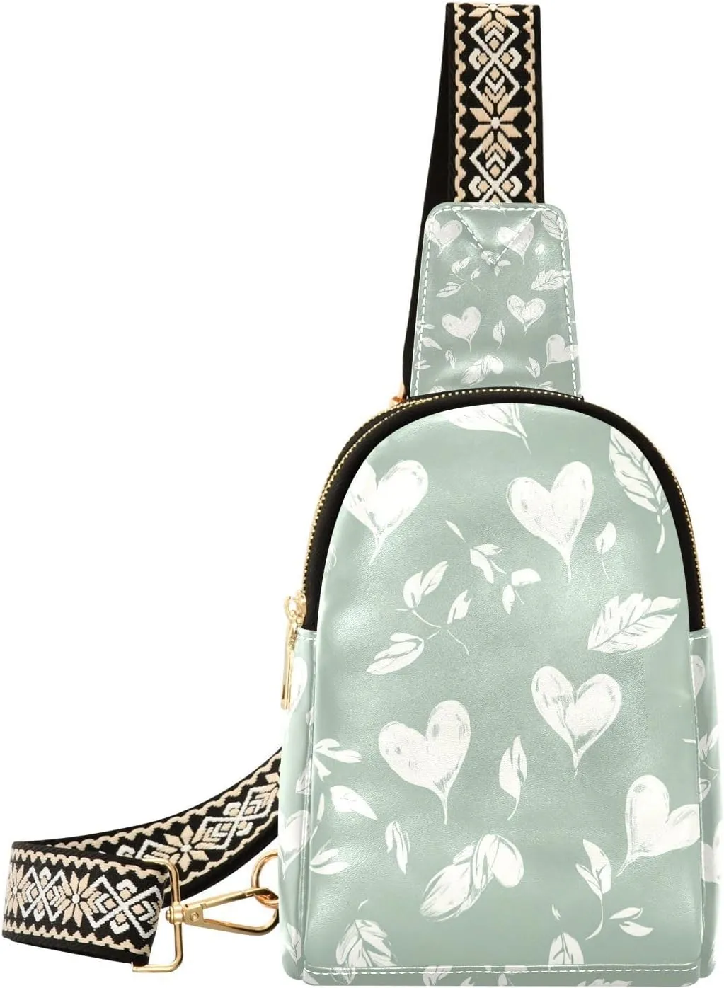 Trendy Green Romantic Valentine's Day Love travel fanny pack leather fanny pack for women for day pack