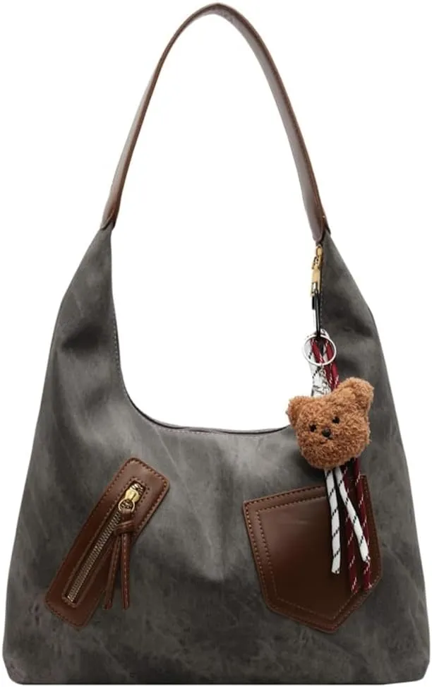 Trendy Vegan Leather Tote Bag Crescent Shoulder Bag Women Satchels Crossbody Purse Top-handle Handbag 2025