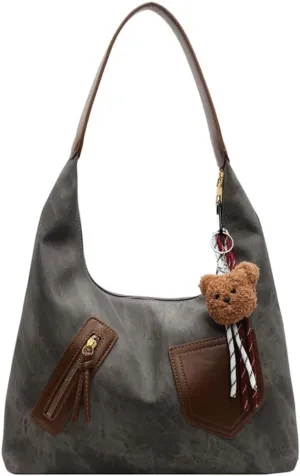 Trendy Vegan Leather Tote Bag Crescent Shoulder Bag Women Satchels Crossbody Purse Top-handle Handbag 2025