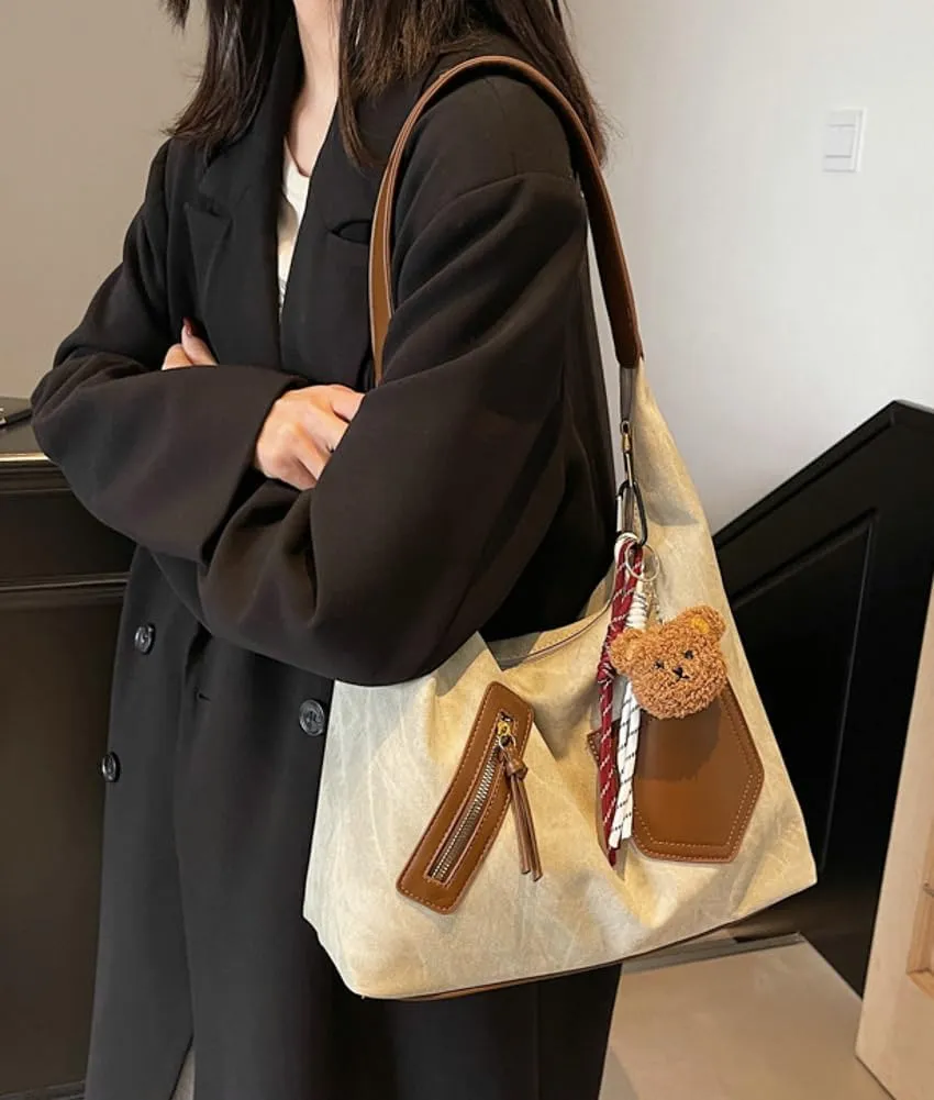 Trendy Vegan Leather Tote Bag Crescent Shoulder Bag Women Satchels Crossbody Purse Top-handle Handbag 2025
