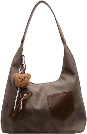 Trendy Vegan Leather Tote Bag Crescent Shoulder Bag Women Satchels Crossbody Purse Top-handle Handbag 2025