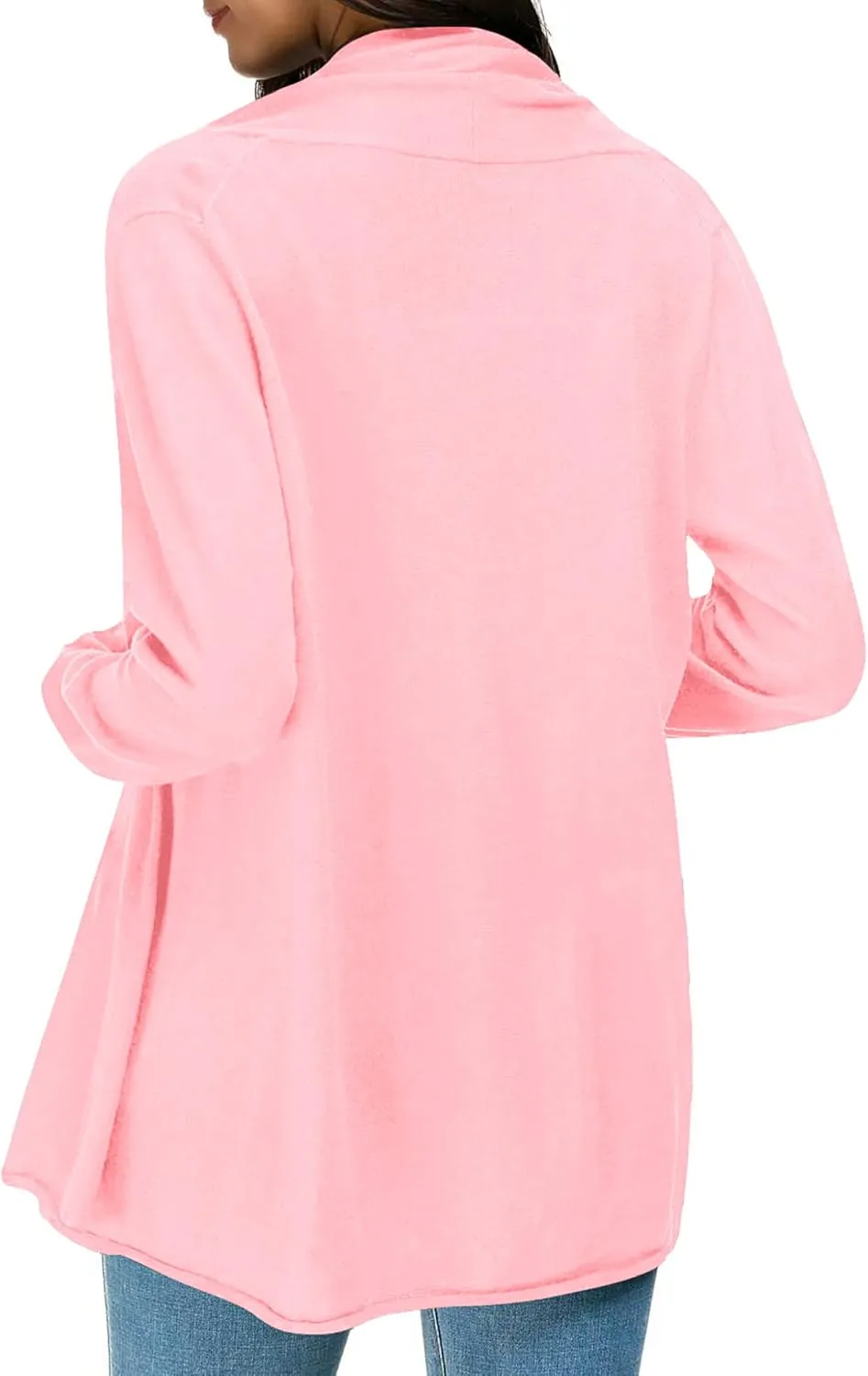 Urban CoCo Women's Long Sleeve Open Front Casual Thin Cardigan
