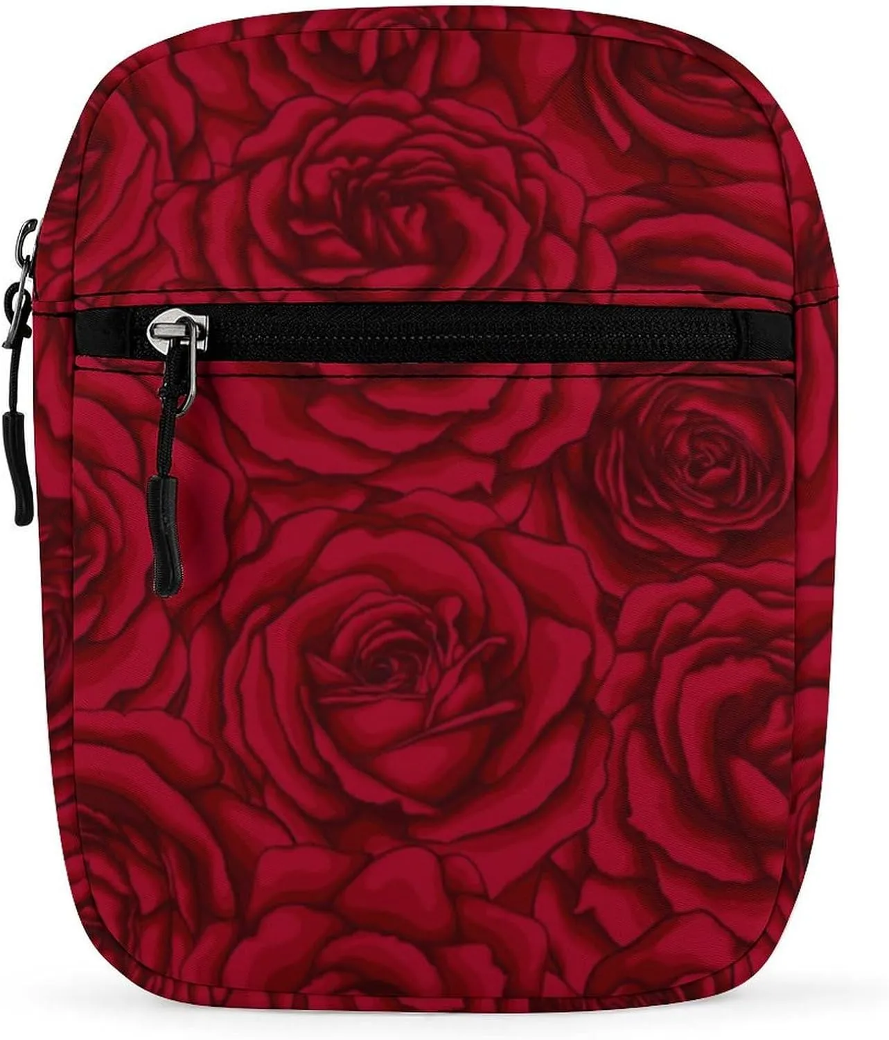 Vintage Holiday Rose Mini Messenger Bag Small Satchel Romantic Valentines Crossbody Bag Cross Body Shoulder Bag With Adjustable Straps