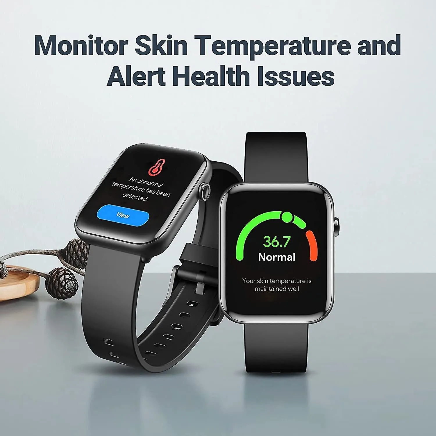 Watches ticwatch gth smartwatch up to 10 days battery life with skin temperature measurement